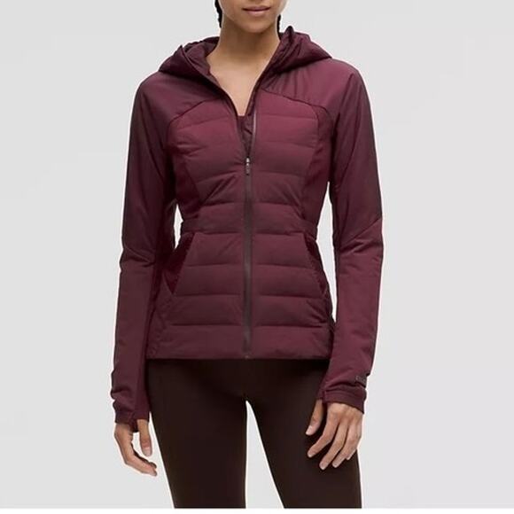 Lululemon Down For It All Jacket Cassis Water Resistant Windproof Slim Womens 10 - Picture 1 of 10